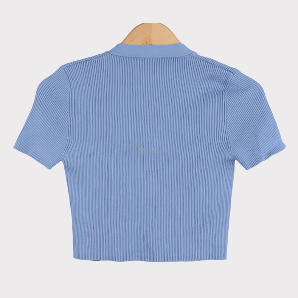 ZARA Ribbed Cropped T Shirt - Picture 2 of 4